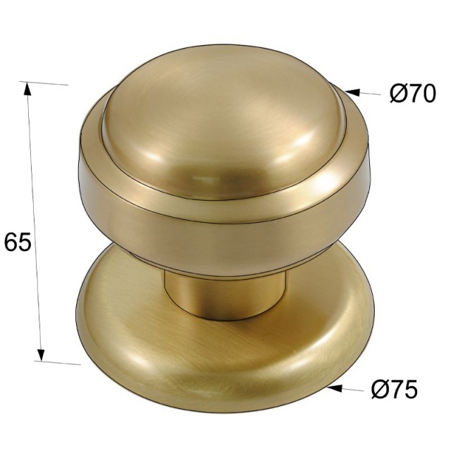 DOOR KNOB NETTUNO / MAT GOLD